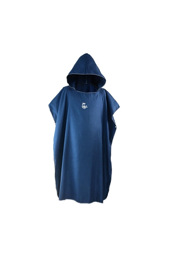 Surf Poncho Changing Robe Lightweight Front Pocket Quick Dry Microfiber Changing Navy Blue