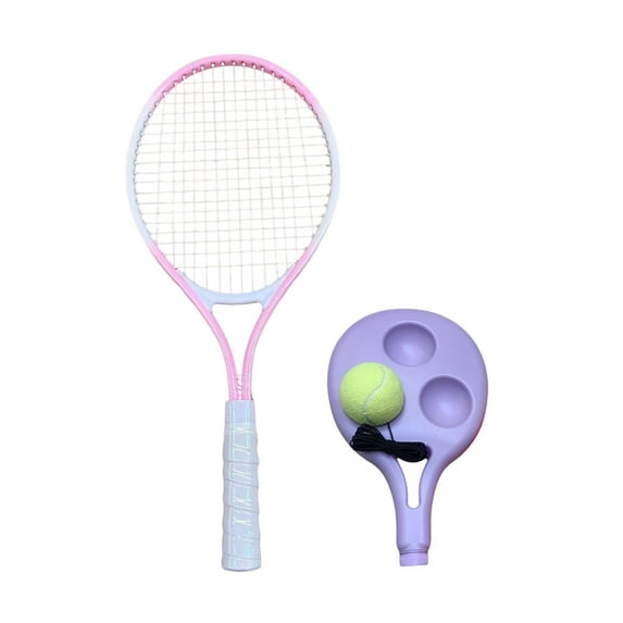 DimyFew Tennis Ball Tennis Racket 21 inch for Beginners for Kids Teens Pink White