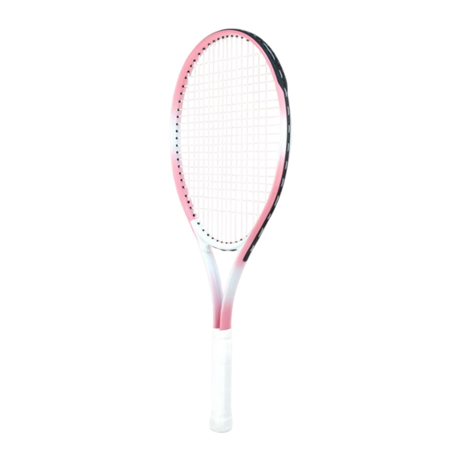 DimyFew Tennis Racket Tennis Equipment Nonslip Grip Shockproof Comfortable High Strength Pink White