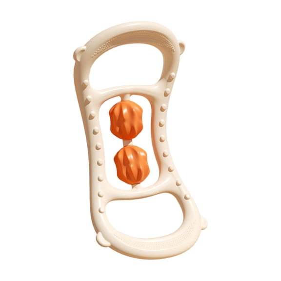 DimyFew Yoga Ring Pilates Circle Exercise Workout Wheel Body Stretching Pilates Training beige orange
