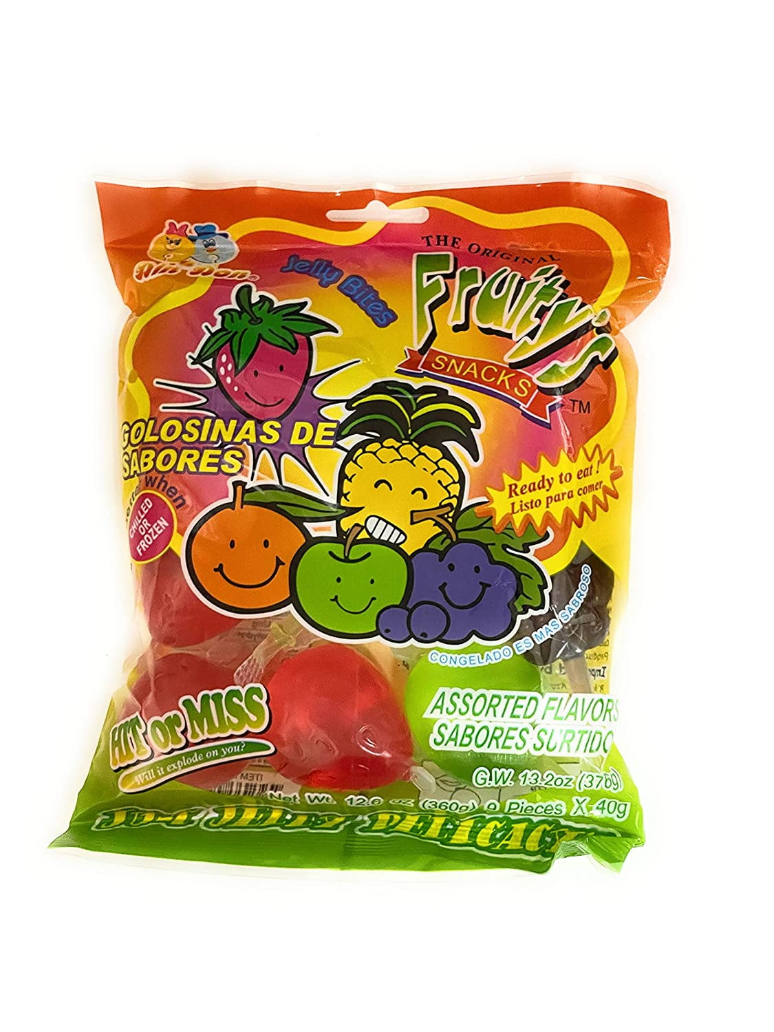 Din Don Fruity's JUC Jelly Fruit Snacks, TikTok Challeges Games (Pack