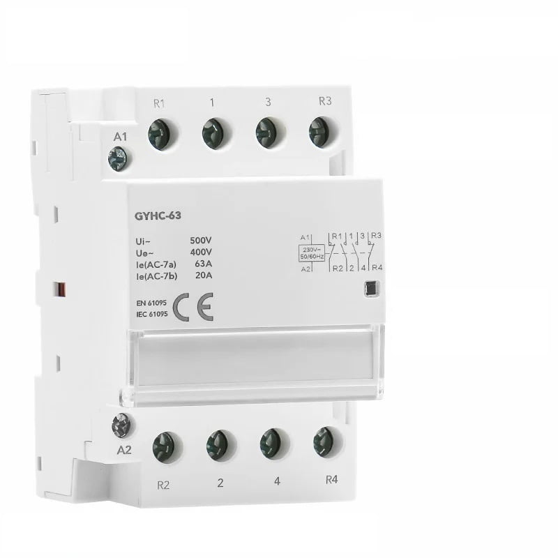 Din Rail AC Contactor 4P 63A 4NO 4NC 2NO2NC 3NO1NC House Use or For Charging Pile Contactor Good Quality