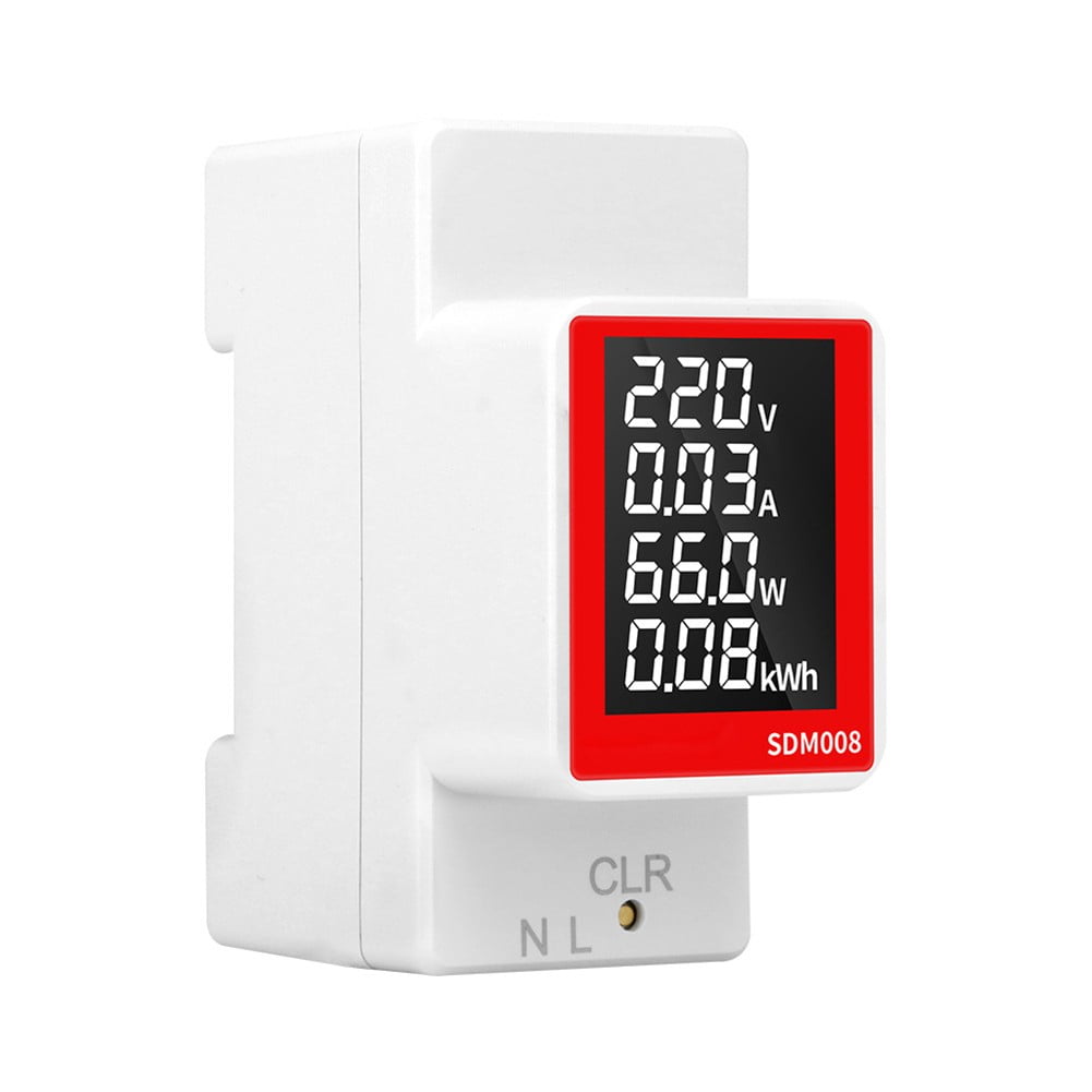 Din Rail Digital Electricity Meter Voltmeter Power Ammeter Watt Hour