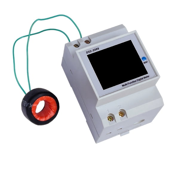 Din Rail Digital Voltmeter Current Wattmeter Electric Energy KWh Meter Frequency Volt Amp Monitor External CT