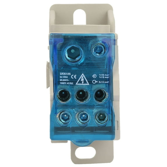 Din Rail Distribution Box, Stable Universal Power Junction Box, Practical Durable Ukk-125A For High Voltage Cabinets Distribution Boxes 125A