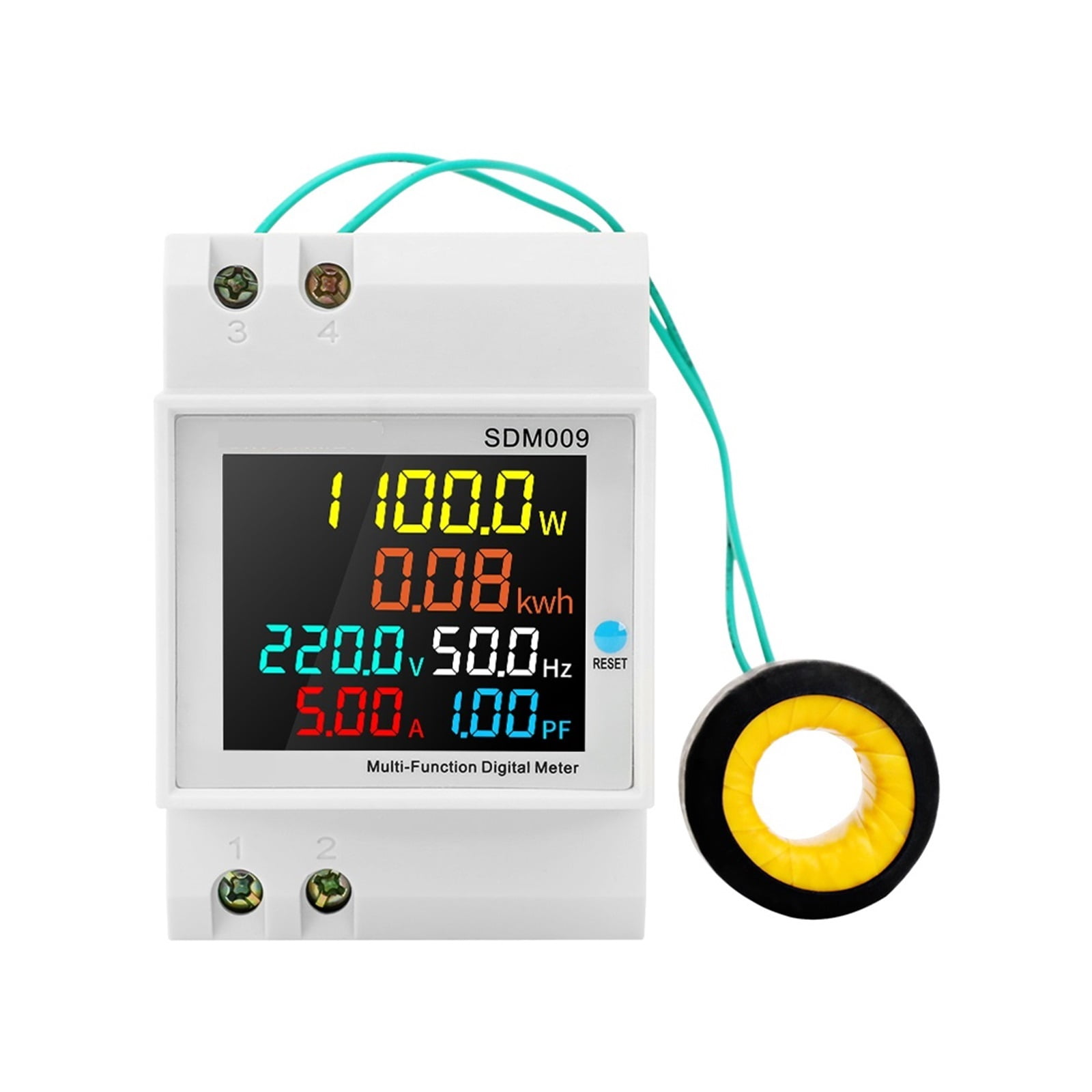 Din Rail LCD Digital Voltmeter Voltage Current Power Wattmeter Electric