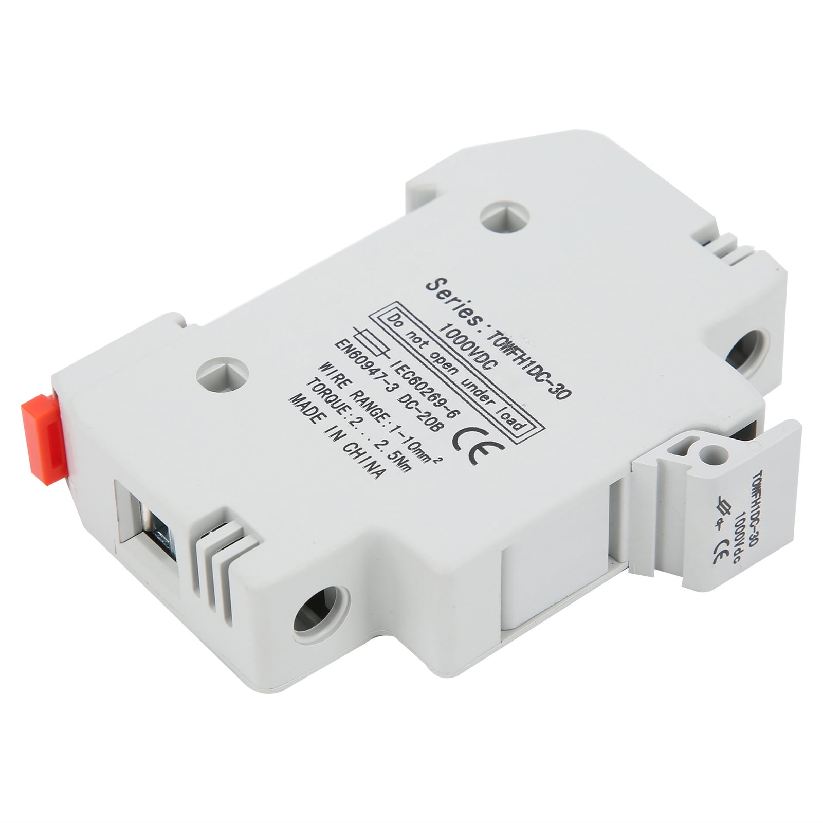 Din Rail Mount Fuse Holder, 10x38mm Protector Cutout DC Fuses Fusible