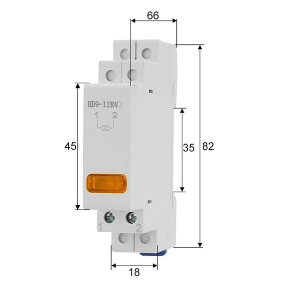 Din Rail Mount Led Signal Lamp 220V Indicating Pilot Lights Power Signal Light