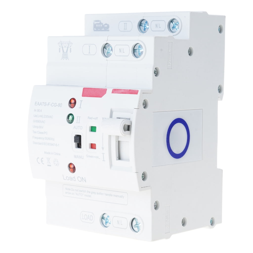 2P 110V/220V Double Power Automatic Transfer Switches Electrical Selector Switches Uninterrupted Power Easy to Install
