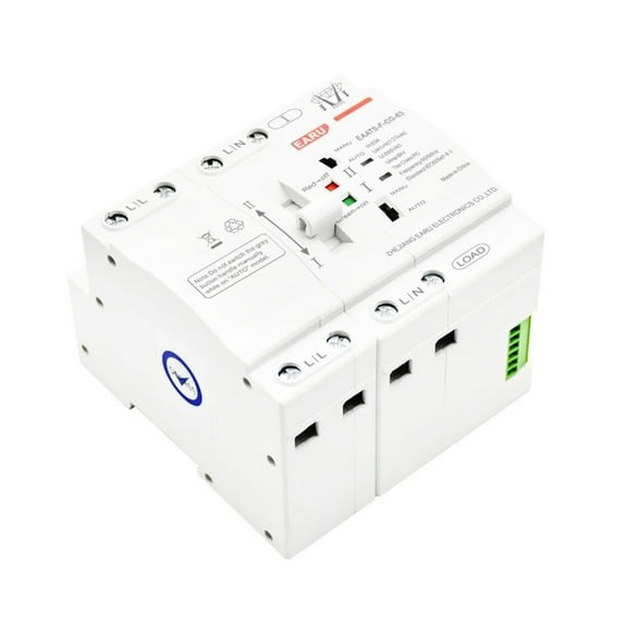 Din Rail Mounted Power Transfer Switches 4P 110V/220V Double Power Automatic Transfer Switches Electrical Selector Switches