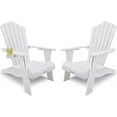 Dina Oversized Adirondack Chair Plastic Set of 2 Outdoor Fire Pit Chair