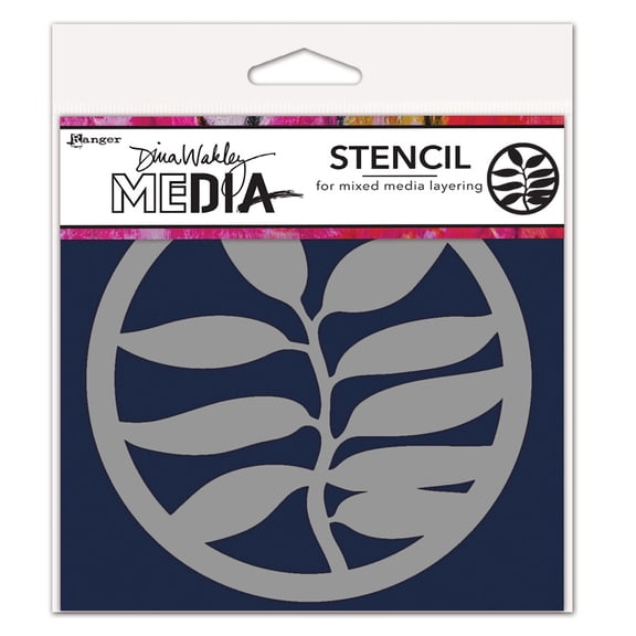 Dina Wakeley MEdia Stencils 9"X6"-A Frond Coaster