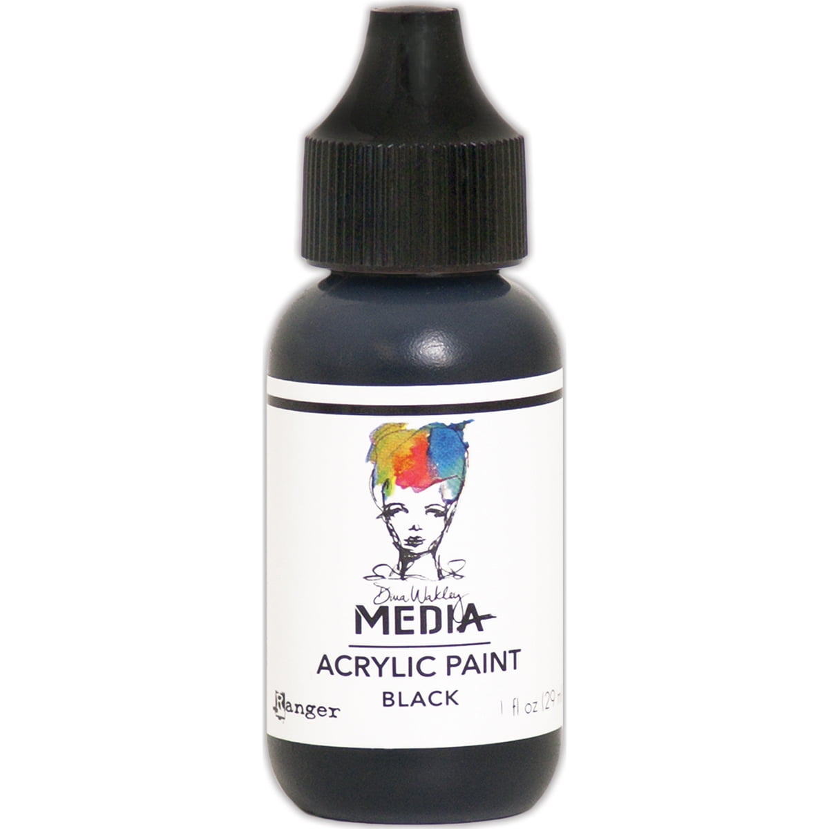 Dina Wakley Media Acrylic Paint 1oz-Black - Walmart.com
