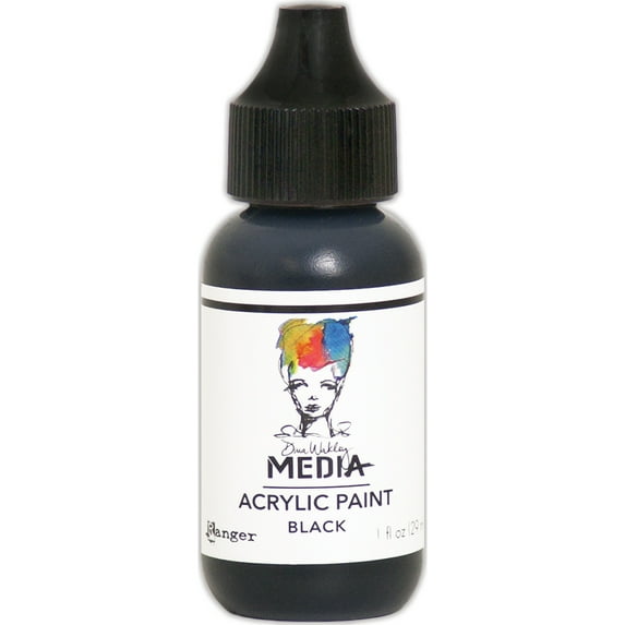 Dina Wakley Media Acrylic Paint 1oz-Black