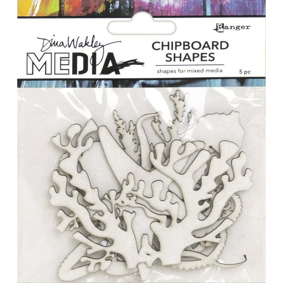Dina Wakley Media Chipboard Shapes-Ocean