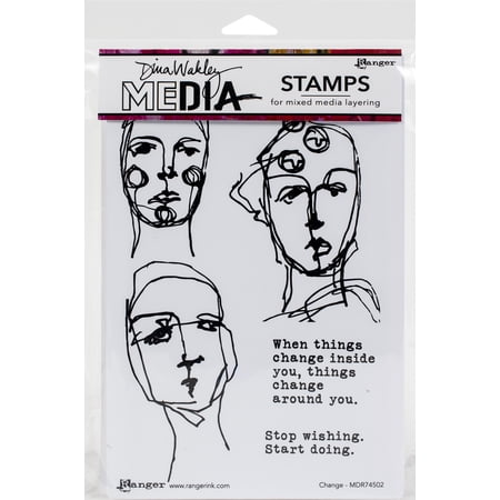 Dina Wakley Media Cling Stamps 6"X9"-Change