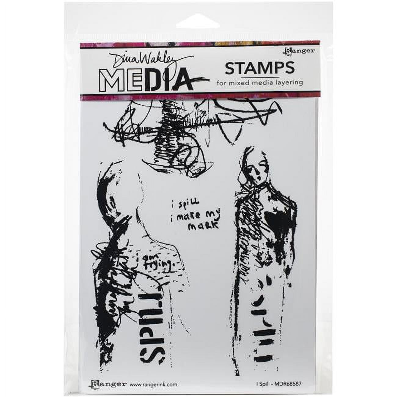 Ranger Ink Dina Wakley Media Funny Peeps Stamps