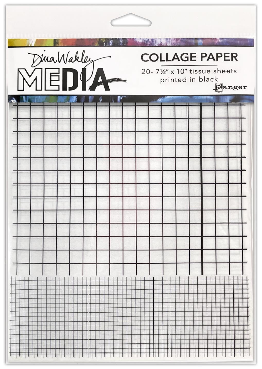 Dina Wakley Media Collage Tissue Paper 7.5"X10" 20/PkgGrid