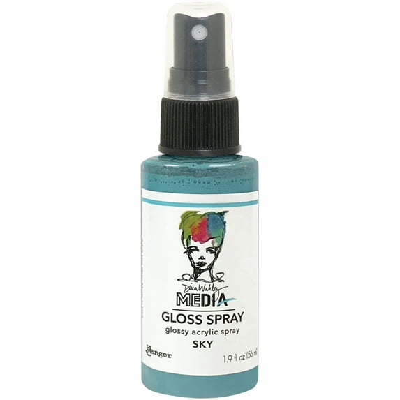 Dina Wakley Media Gloss Sprays 2oz-Sky