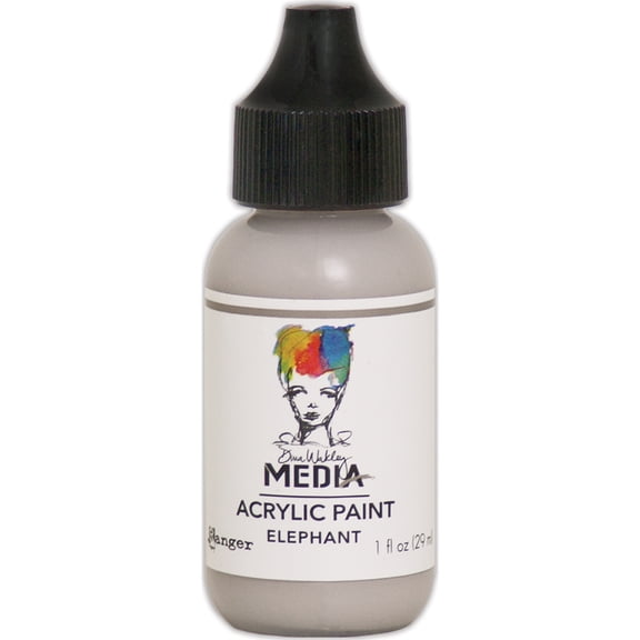 Dina Wakley Media Heavy Body Acrylic Paint 1oz - Elephant
