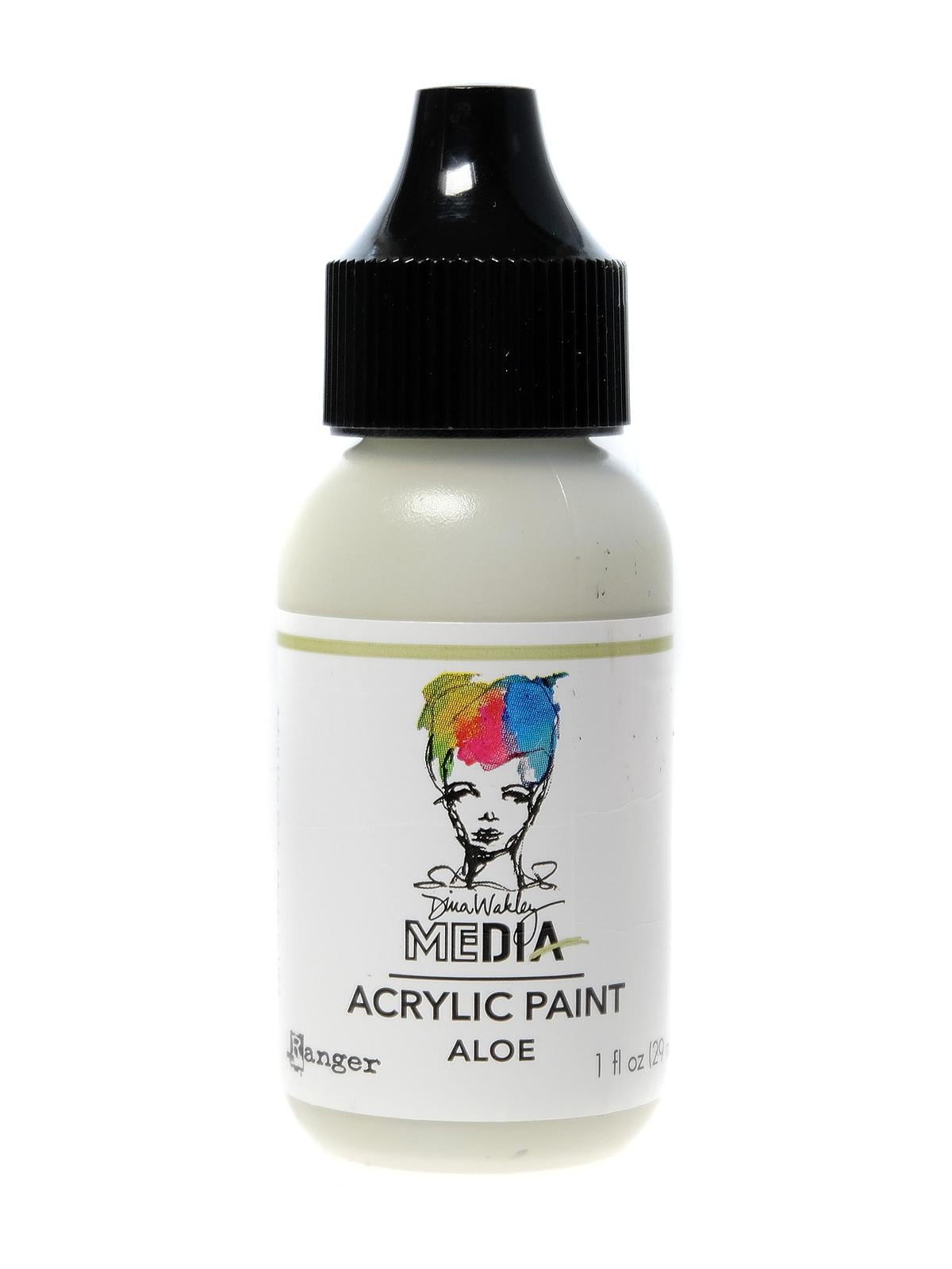 Dina Wakley Media Heavy Body Acrylic Paints 1 oz., bottle, aloe (pack of 6)