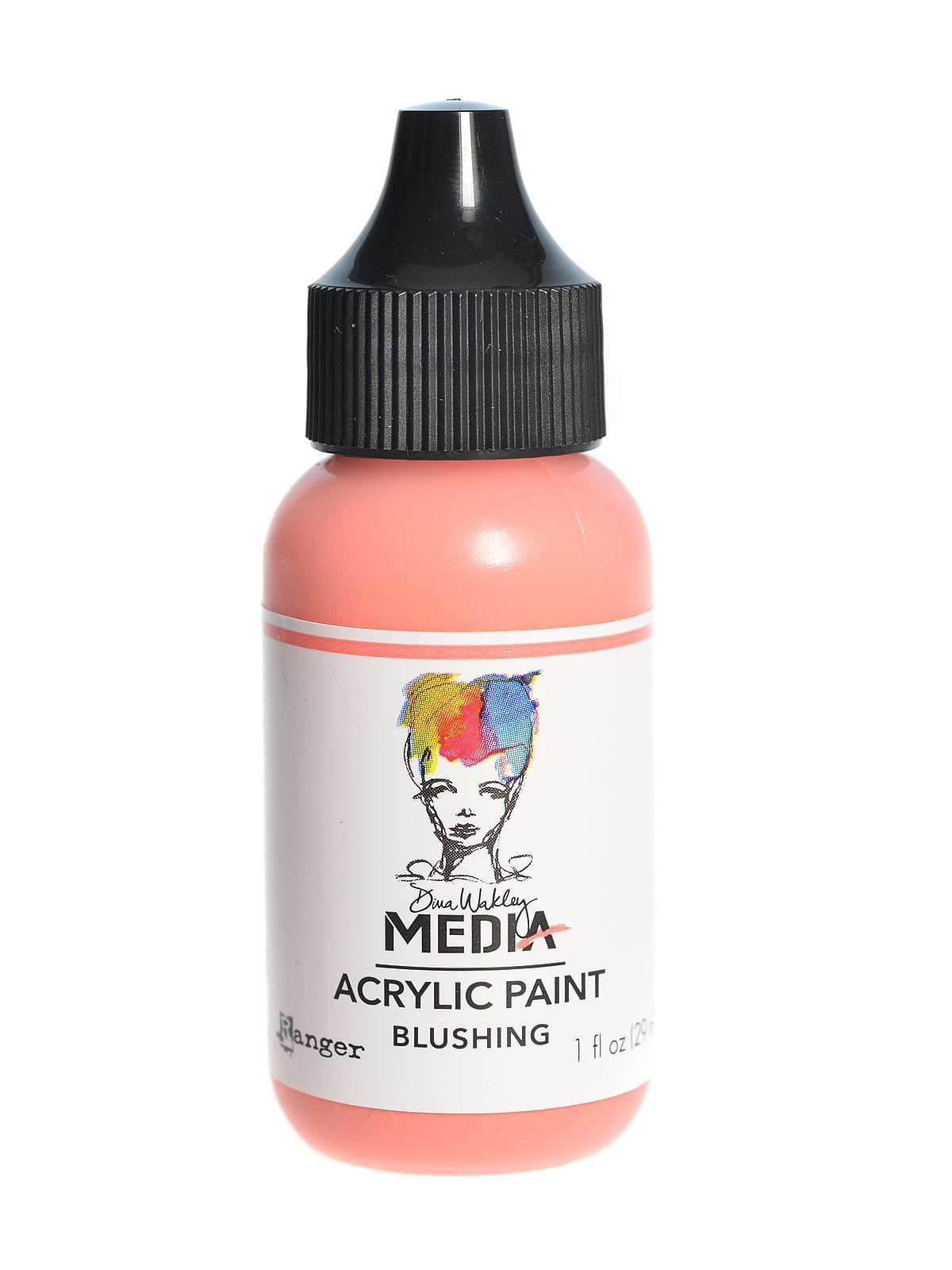 Dina Wakley Media Heavy Body Acrylic Paints 1 oz., bottle, blushing (pack of 6)