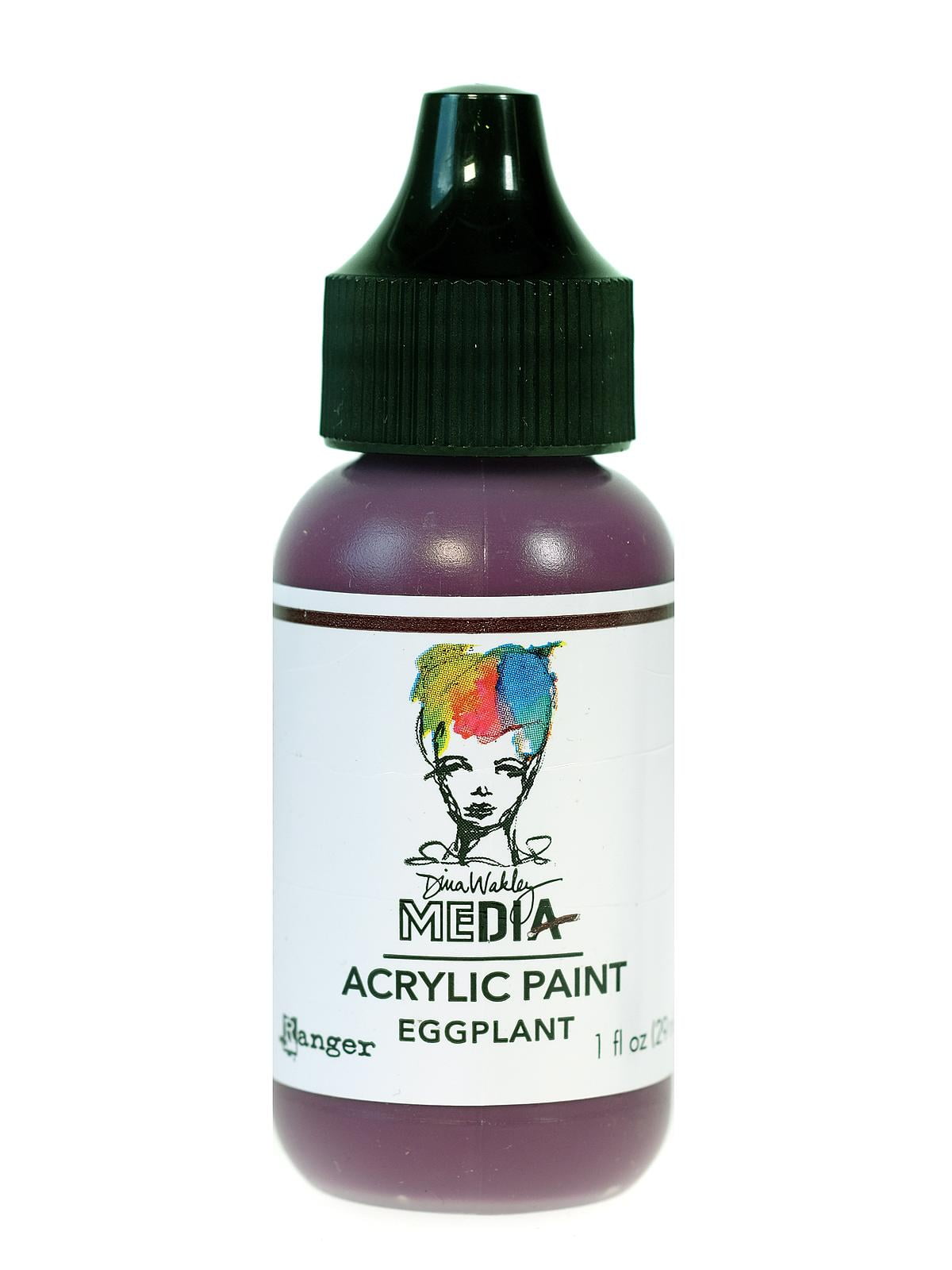 Dina Wakley Media Heavy Body Acrylic Paints 1 oz., bottle, eggplant (pack of 6)