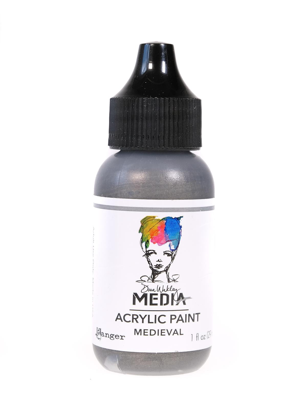 Dina Wakley Media Heavy Body Acrylic Paints 1 oz., bottle, medieval ...