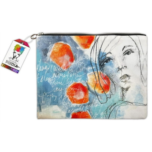 Dina Wakley Media Printed Pouch-9"X12"