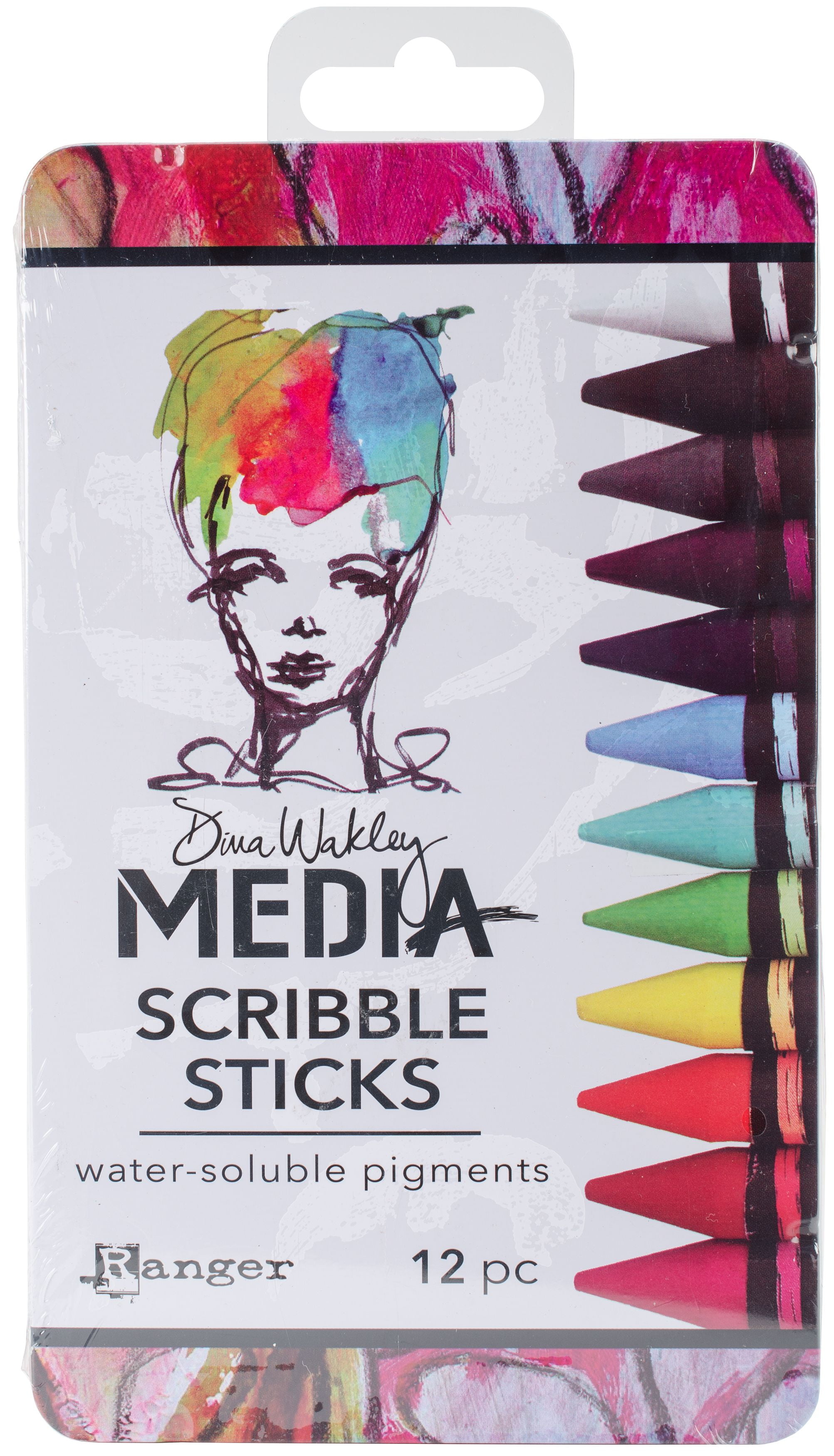 Dina Wakley Media Scribble Sticks 12/Pkg-