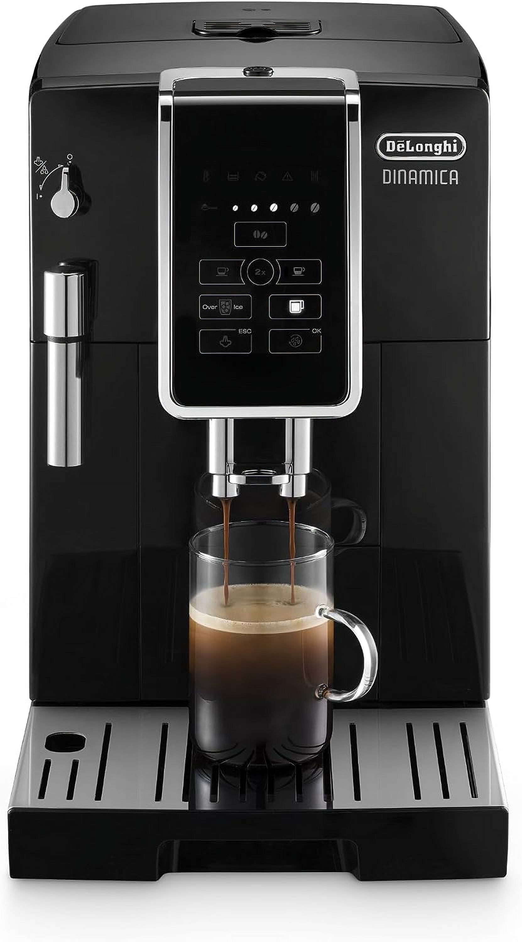 De'Longhi White Dinamica Espresso Machine with Iced Coffee and Manual Milk  Frother + Reviews
