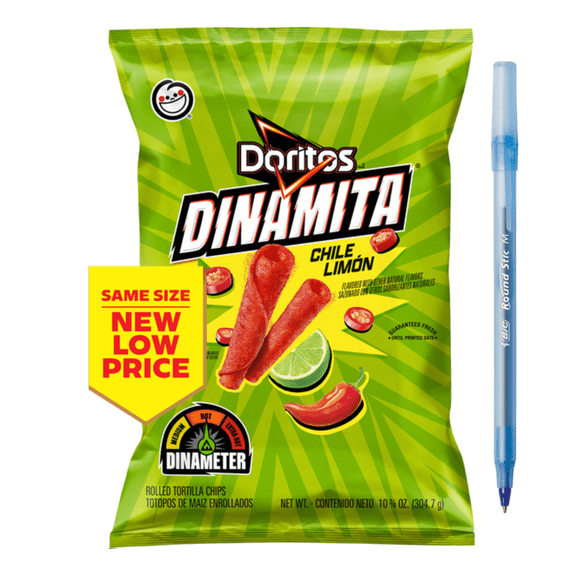 Dinamita Rolled Tortilla Chips Chile Limon Flavor 10.75 oz