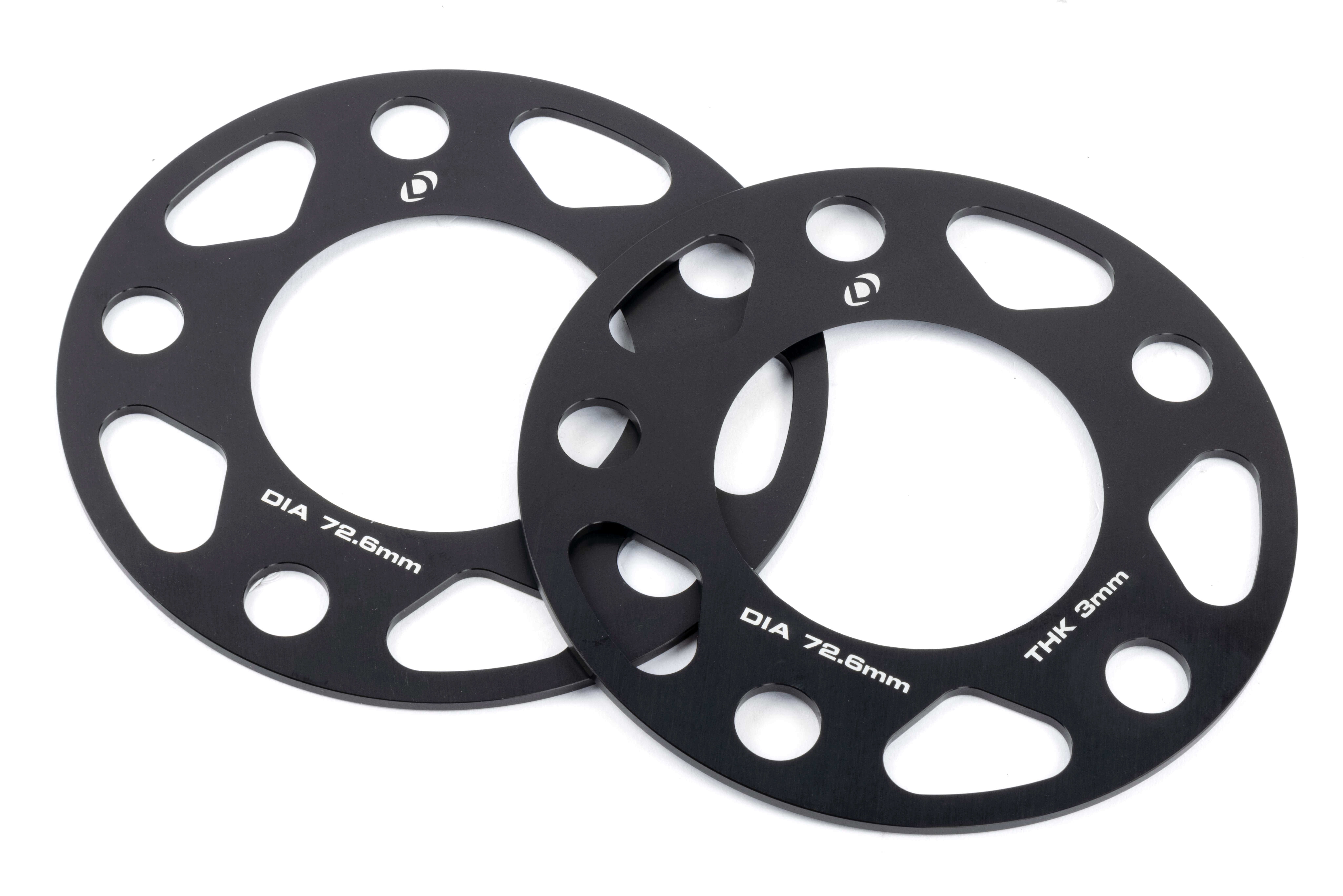 Dinan D210-2033 Wheel Spacers 5x120 Bolt Circle - 72.6mm Center Bore - 3mm Thick - Pair