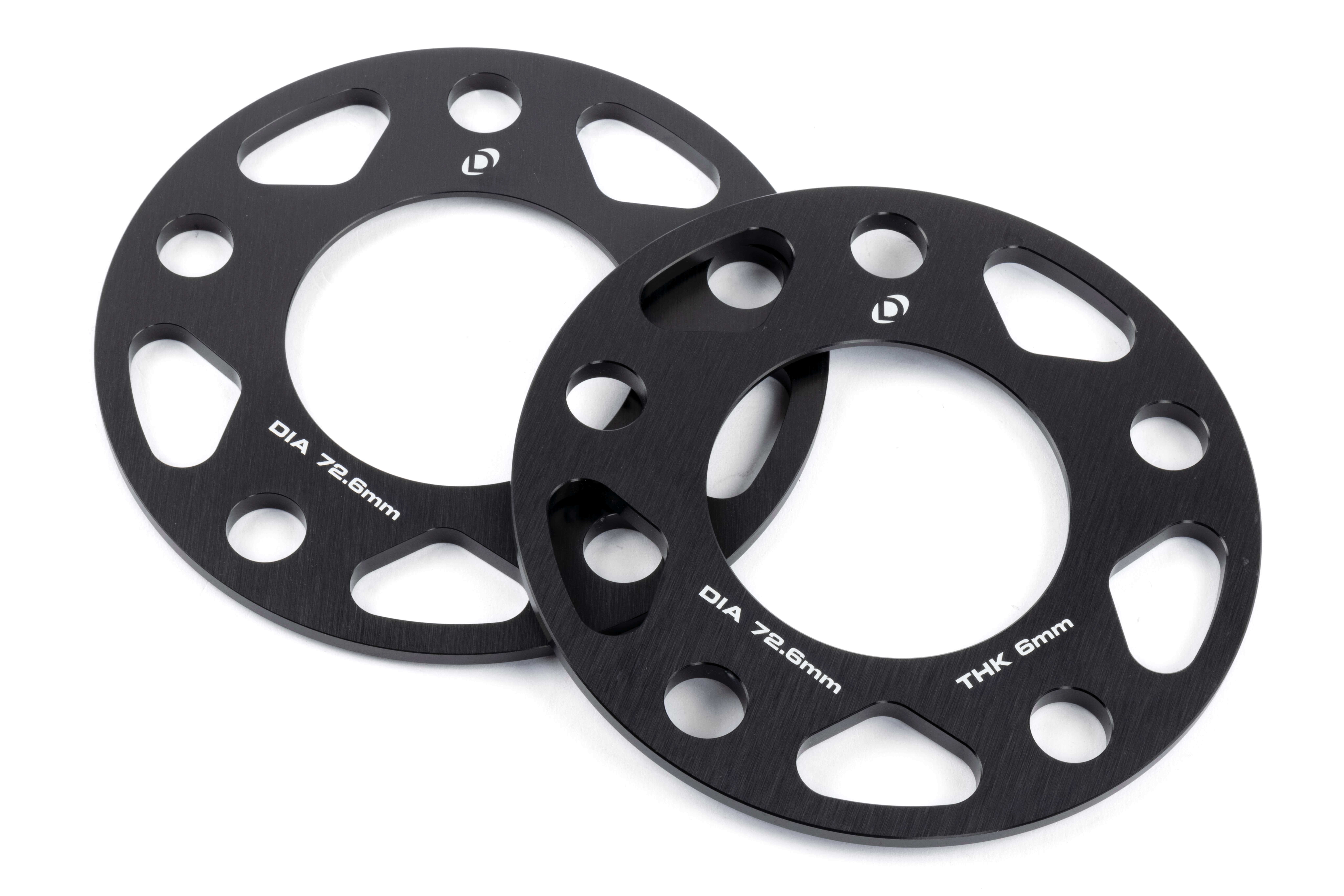 Dinan D210-2036 Wheel Spacers 5x120 Bolt Circle - 72.6mm Center Bore - 6mm Thick - Pair