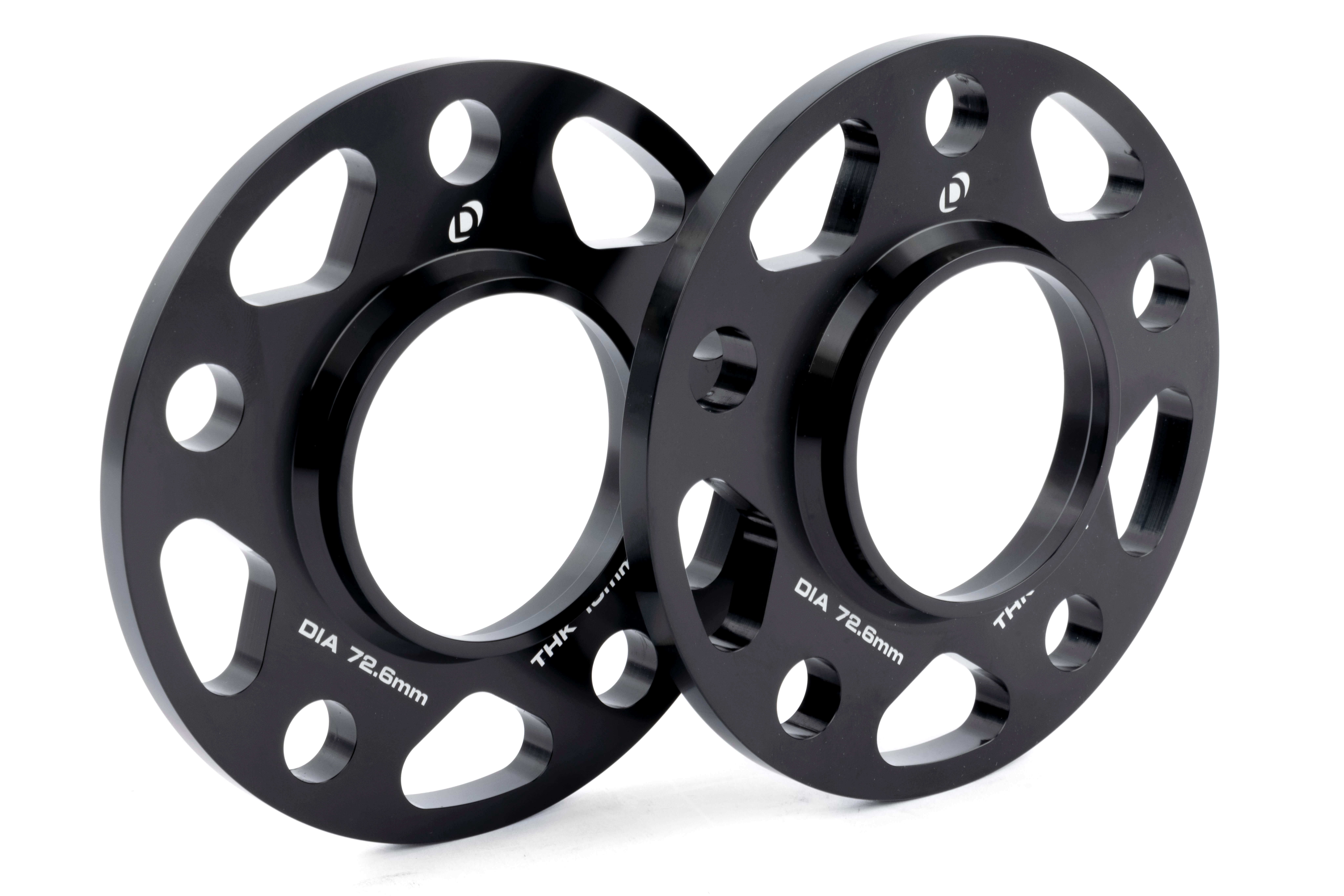 Dinan D210-2039 Wheel Spacers 5x120 Bolt Circle 72.6mm Center Bore 10mm Thick Pair