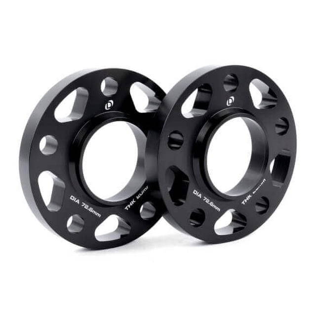 BW 4-Piece Black Wheel Spacers Kit – 10mm Thick, 5x120 Bolt Pattern, 72.56mm Hub Bore, With Bolts
