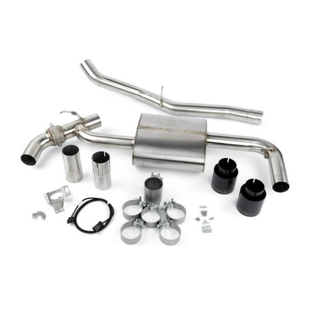 Dinan D660-0089-BLK Axle-Back Exhaust Kit (Valved)- Stainless Steel - Black Tips