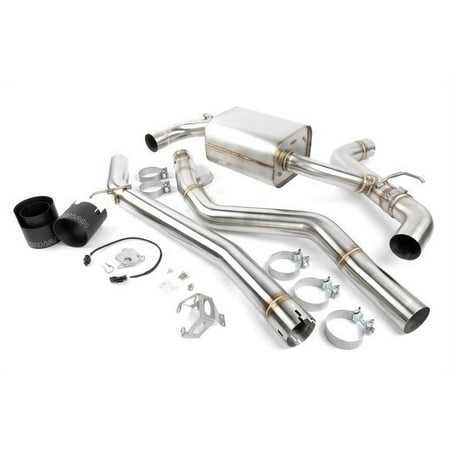 Dinan D660-0096-BLK Cat-Back Exhaust Kit (Valved) - Stainless Steel - Black Tips