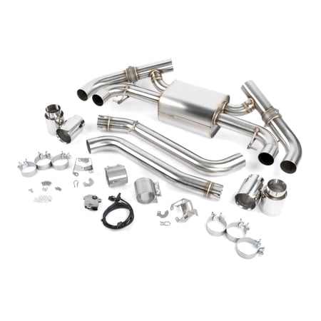 Dinan D660-0098 Axle-Back Exhaust Kit (Valved) - Stainless Steel - Polished Tips