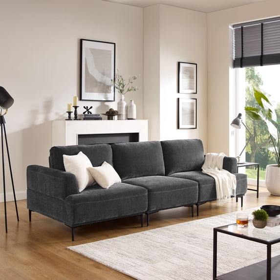 Dinardi 100.7"Widest 3Seater Sofa With Sliding Backrest
