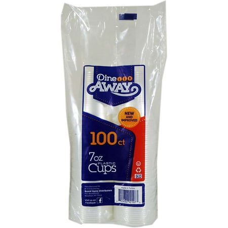 Dine Away Plastic Cups Clear 7oz - 100 ct