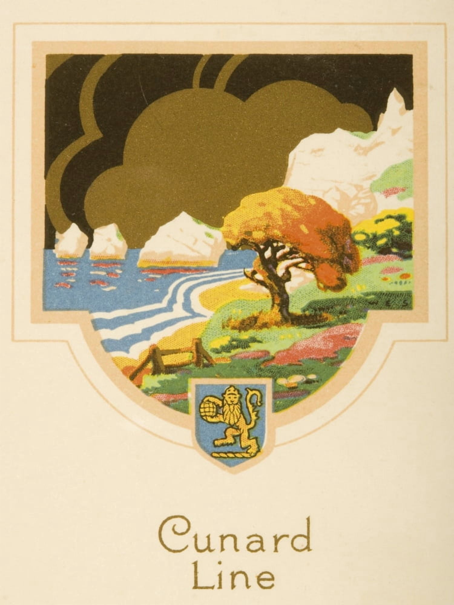 Diner Dadieu Menu Cunard Line RMS Caronia March 7 1929 Canvas Art - Ken Welsh Design Pics (12 x 16)