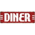 thumbnail image 1 of Diner Red Restaurant Diner Food Vintage Look Metal Sign 6x18 206180069007, 1 of 1