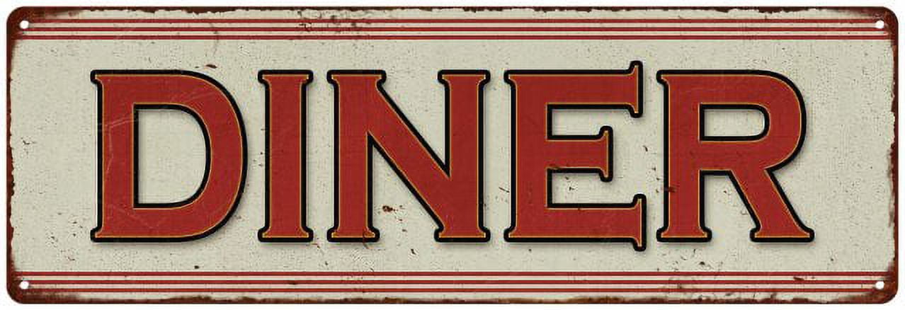 Diner Restaurant Diner Food Vintage Look Metal Sign 8x24 108240068015 ...