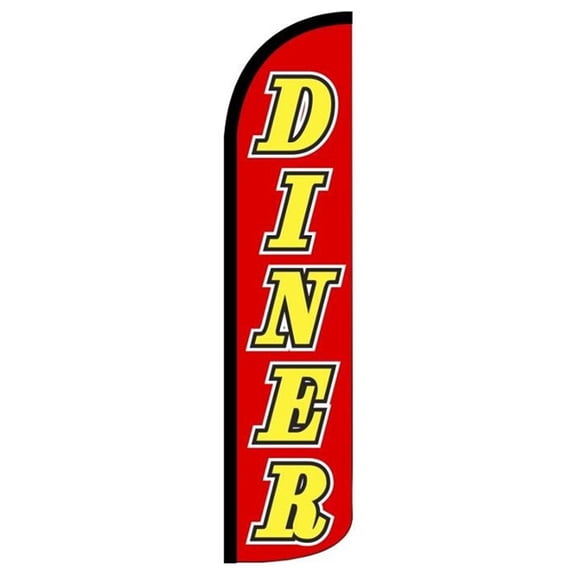 Diner Windless flag Without Pole Advertisement /Business Flags | Feather Flag |