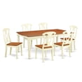 thumbnail image 1 of Dinette Set with 6 Table & 6 Chairs, Buttermilk & Cherry - 7 Piece, 1 of 1