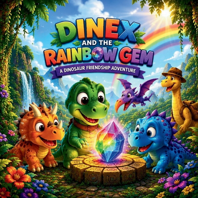 Dinex and the Rainbow Gem A Dinosaur Friendship Adventure: "A Dinosaur Friendship Adventure", (Paperback)