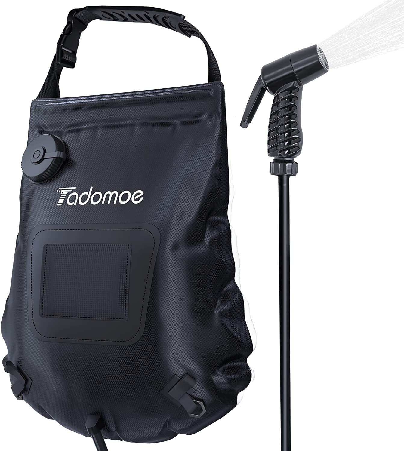 Dinfu Camping Portable Shower, 5 Gallon Solar Heated Camping Shower Bag with Shower Pump, Handy