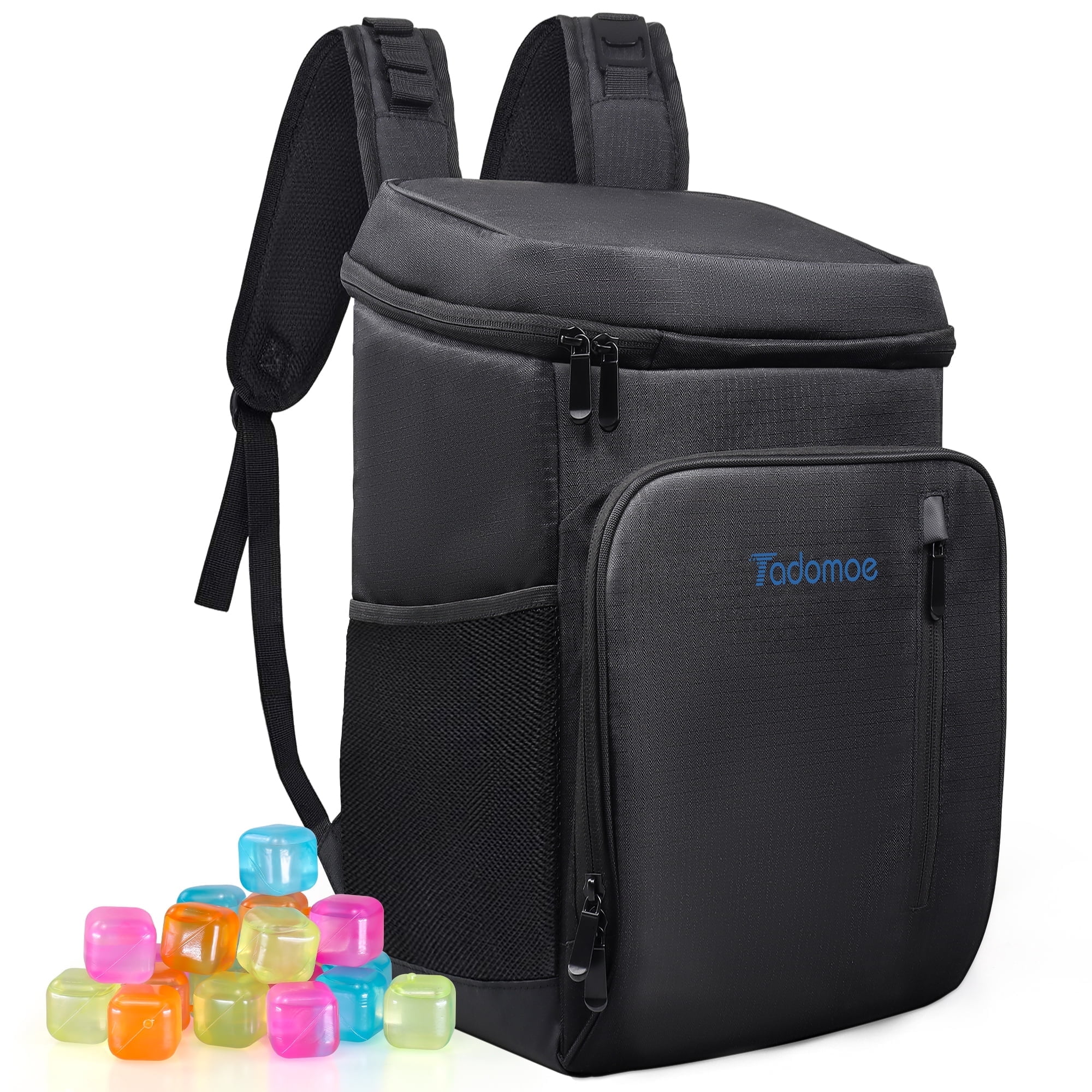 Dinfu Cooler Backpack, 36 Cans Leak Proof Insulated Cooler Bag with Ice Tubes for Camping Hiking