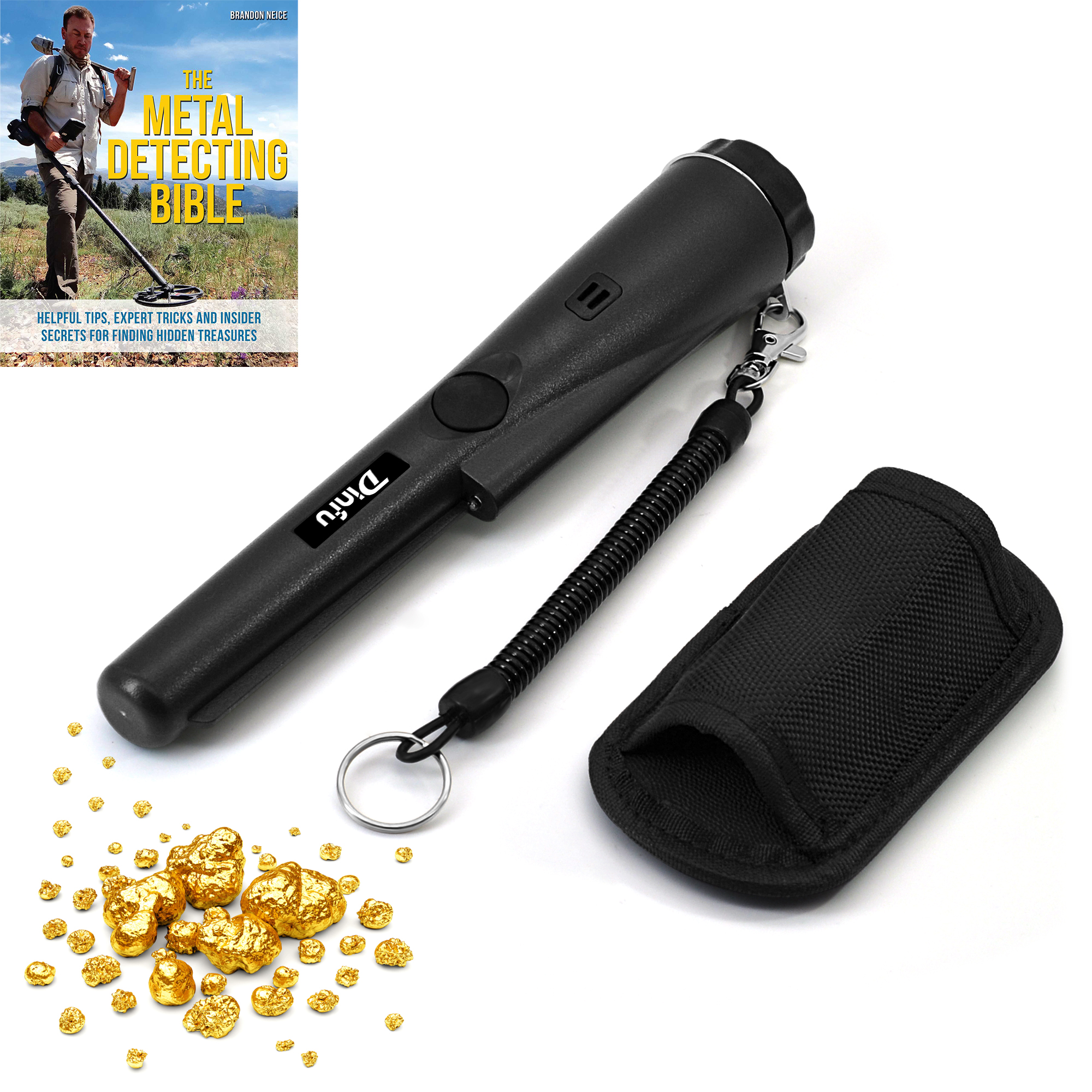GPPOINTER Pinpointer Probe Metal Detector with Holster Treasure